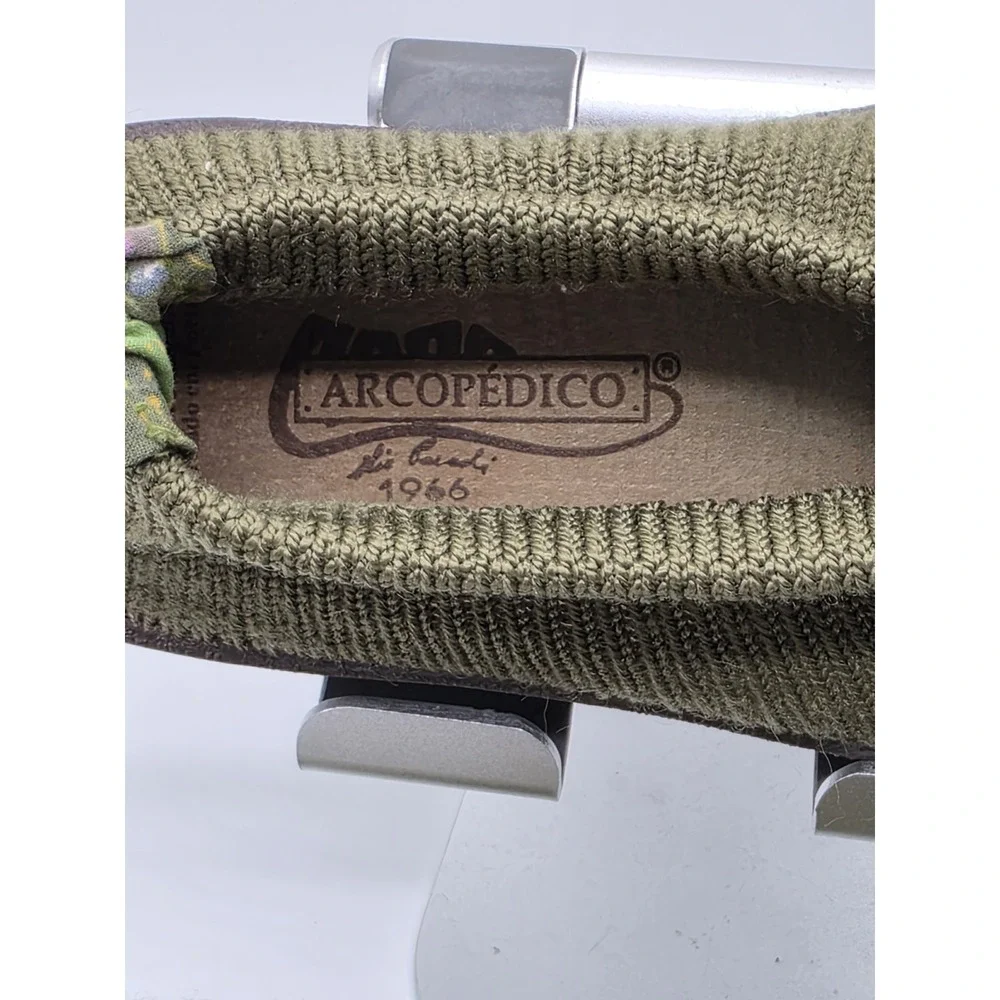 Arcopedico Shoes Womens Size 39 /US 6 Green Nylon Flats Knit Mesh Loafer Slip on